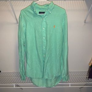 Polo Linen Long Sleeve Button Down